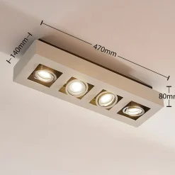 spotlight Vince, 47 cm, 4 lyskilder, hvid/krom, GU10^Arcchio Outlet