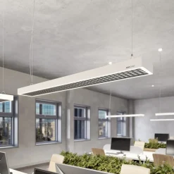 Arcchio Susi LED-kontorhængelampe, hvid, 120 cm, 4.000K, DALI