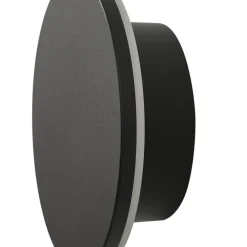 Arcchio udendørs LED-væglampe Gravo, Ø 16 cm, sort, IP65