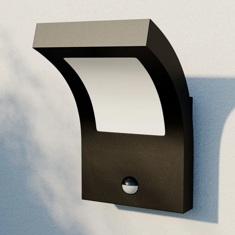 Arcchio Væglampe Med Sensor|Terrassebelysning>udendørs LED-væglampe Advik, antracit, IP54, sensor
