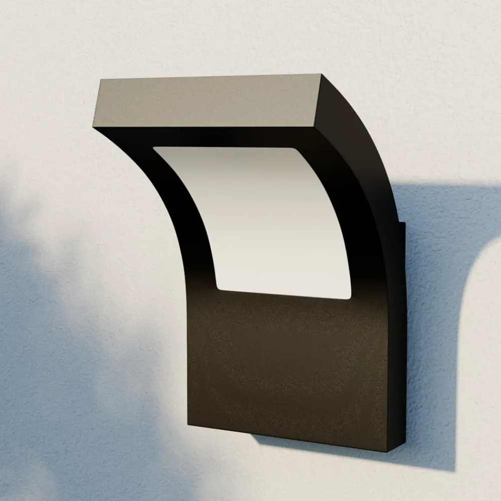 Arcchio udendørs LED-væglampe Advik, IP65, antracit, metal
