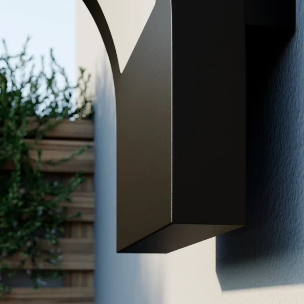 Arcchio udendørs LED-væglampe Advik, IP65, antracit, metal