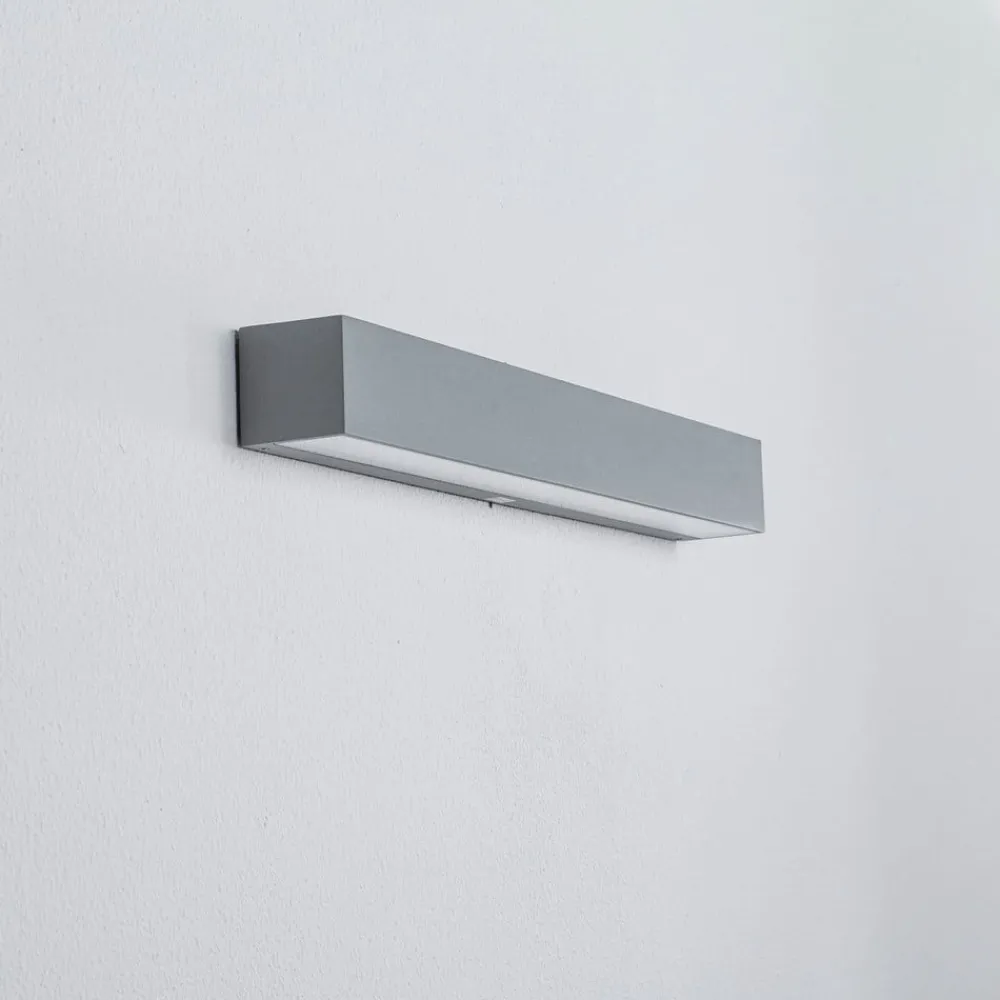 Arcchio Væglamper>udendørs LED-væglampe Lengo, 50 cm, 1 lyskilde, grå, CCT