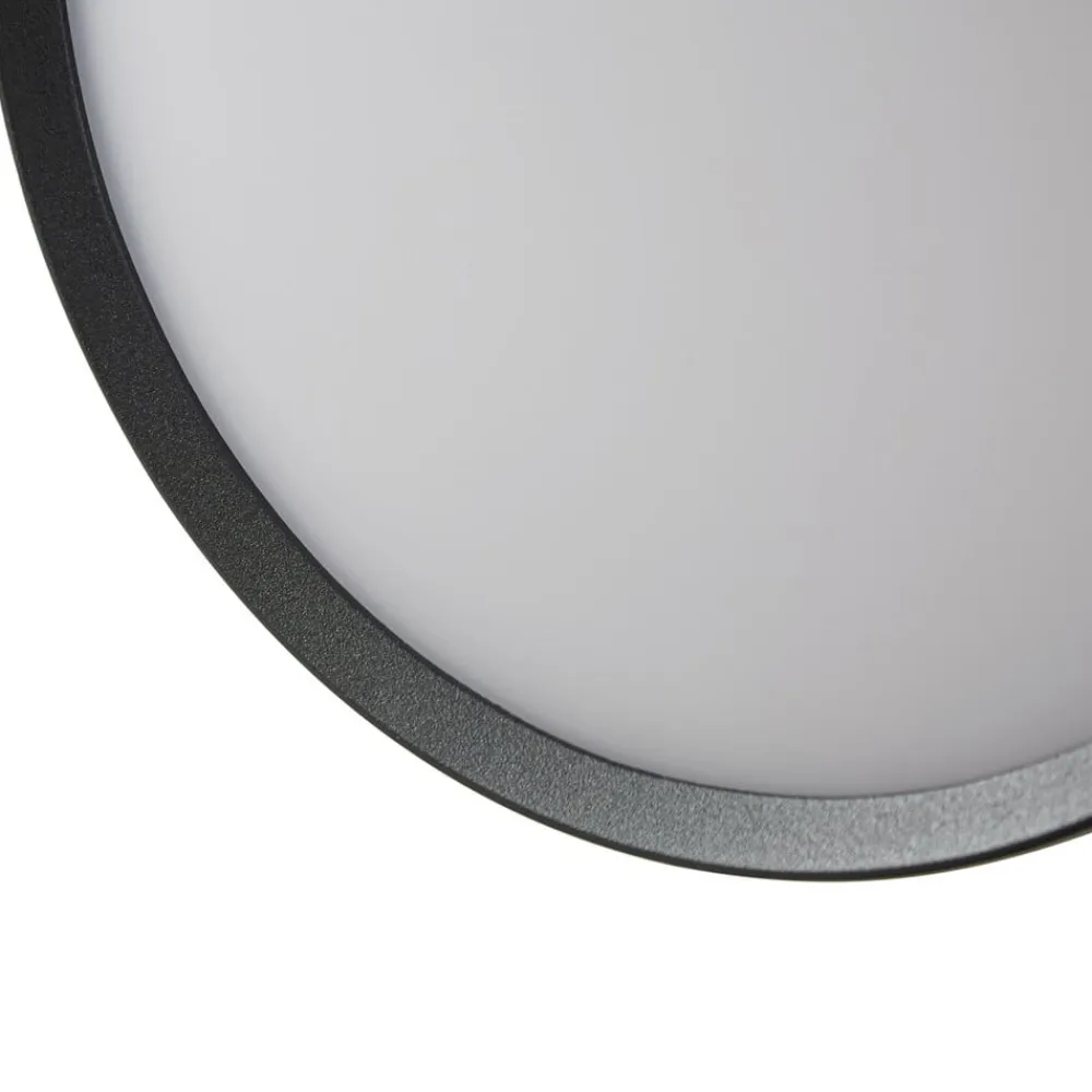 Arcchio udendørs LED-væglampe Gravo, Ø 25 cm, sort, IP65