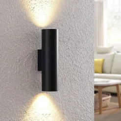 Arcchio Gang|Pendellamper>væglampe Brinja, sort, metal, op/ned, GU10