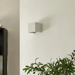 Arcchio væglampe Zuzana, kantet, hvid, G9, 10 cm bred