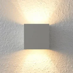 Arcchio væglampe Zuzana, kantet, hvid, G9, 10 cm bred