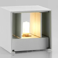 Arcchio væglampe Zuzana, kantet, hvid, G9, 10 cm bred