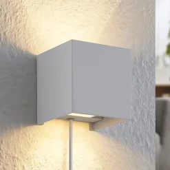 Arcchio Væglamper|Væglamper>væglampe Zuzana, kantet, hvid, stik, G9, 10 cm