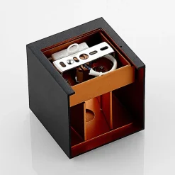 Arcchio væglampe Zuzana, kantet, sort-guld, G9, 10 cm