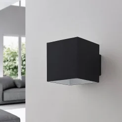 Arcchio Gang|Pendellamper>væglampe Zuzana, kantet, sort, G9, 10 cm bred