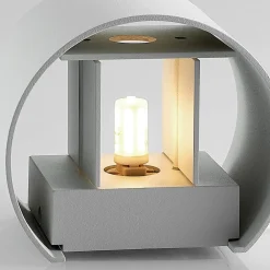 Arcchio væglampe Zuzana, rund, hvid, G9, 13 cm bred