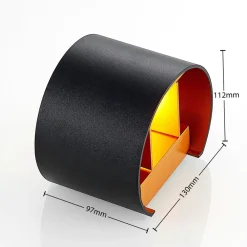 væglampe Zuzana, rund, sort, G9, 13 cm bred^Arcchio Clearance