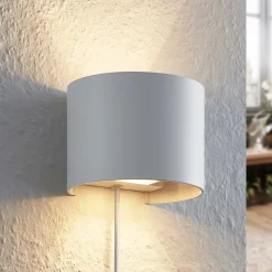 Arcchio Væglamper|Væglamper>væglampe Zuzana, rund, hvid, stik, G9, 13 cm