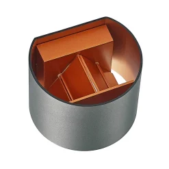 væglampe Zuzana, rund, sort, stik, 13 cm^Arcchio Outlet