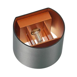 væglampe Zuzana, rund, sort, stik, 13 cm^Arcchio Outlet