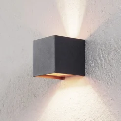 væglampe Zuzana, sæt med 2, sort-guld, G9, 10 cm^Arcchio Best