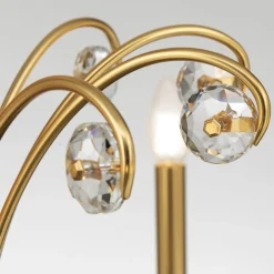 Ariane lysekrone, guldfarvet, Ø 92 cm, krystal, 10 lyskilder.^ORION Discount