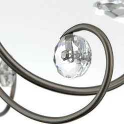 Ariane lysekrone, nikkelfarvet, Ø 50 cm, krystal, 3 lyskilder.^ORION Online