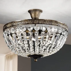 ORION Loftlamper>Arila loftlampe, krystalkæder, Ø 40 cm