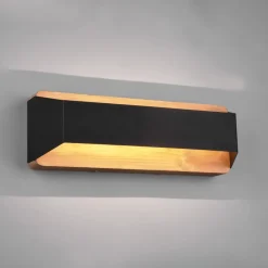 Trio Lighting Væglamper|Væglamper>Arino LED-væglampe, sort, bredde 35,2 cm