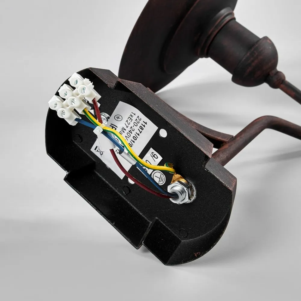 Aruba udendørs væglampe, Ø 25 cm, rustbrun^Lucide Outlet