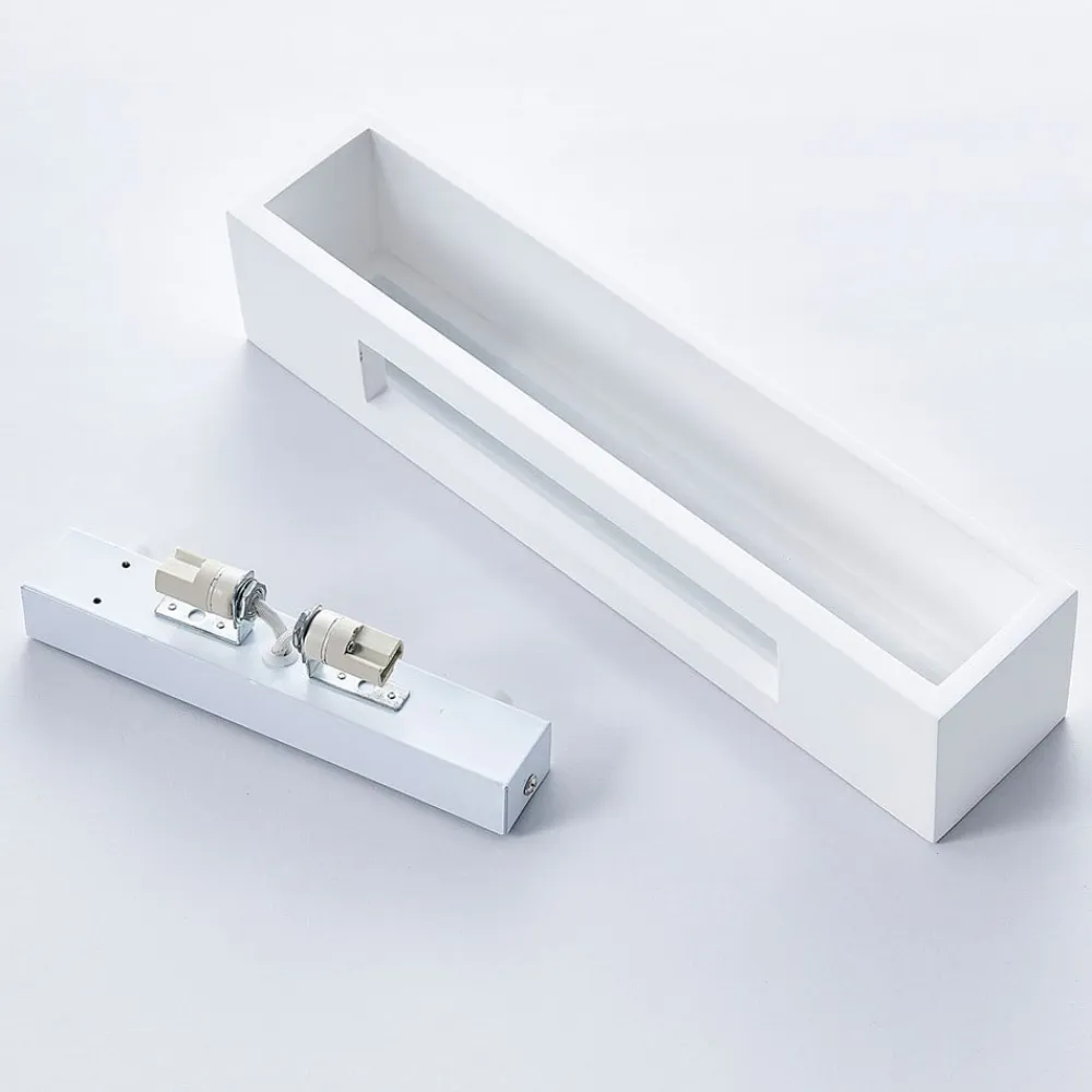 Lindby Gang|Væglamper>Arya væglampe, op/ned, hvid, gips, G9, 2 lyskilder, kan males