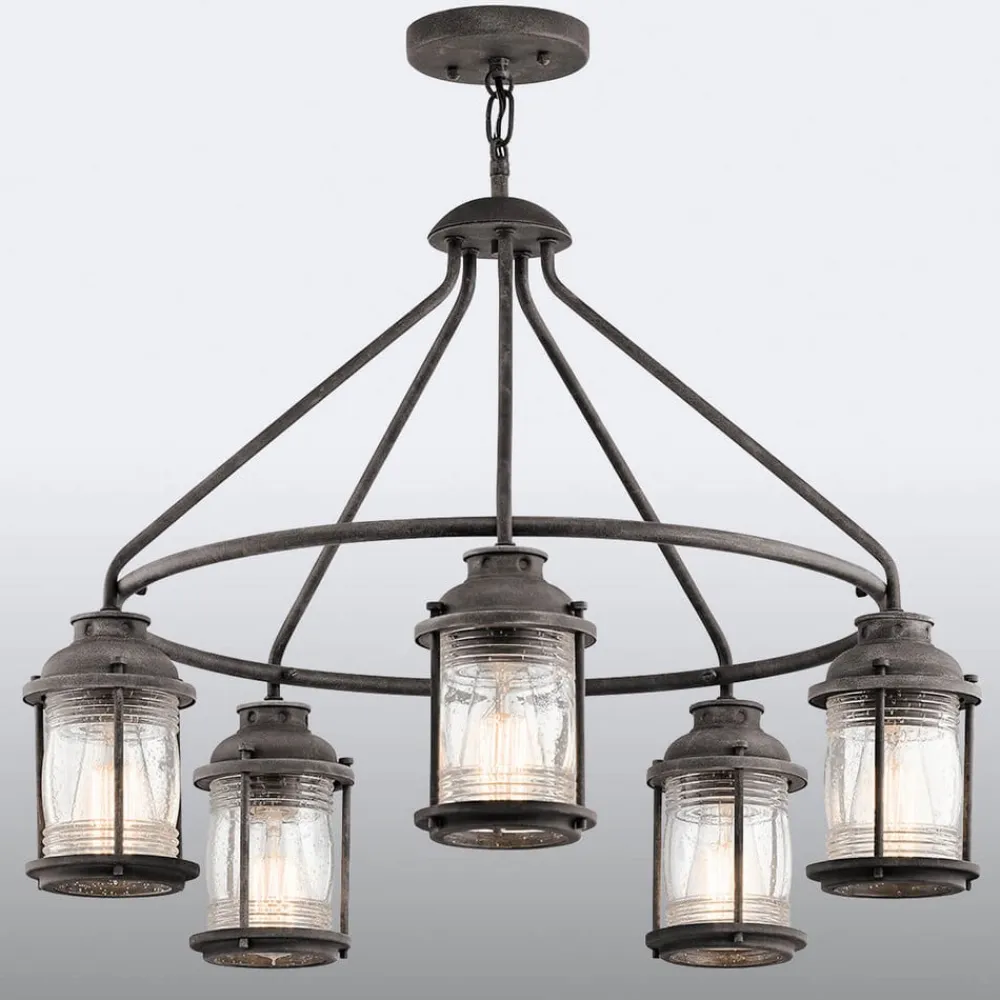 KICHLER Udendørs Pendellamper>Ashland Bay hængelampe, forvitret zinklook