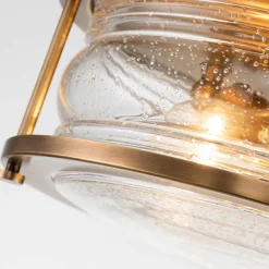 KICHLER Ashland Bay loftlampe til bad, Ø 30,5 cm, messing