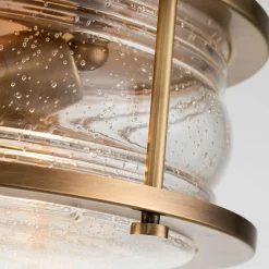 KICHLER Ashland Bay loftlampe til bad, Ø 30,5 cm, messing