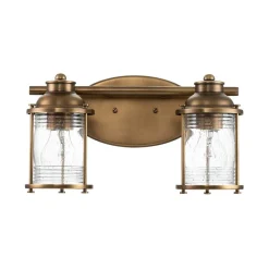 KICHLER Væg- Og Spejllamper>Ashland Bay væglampe til badeværelset 2 lk messing