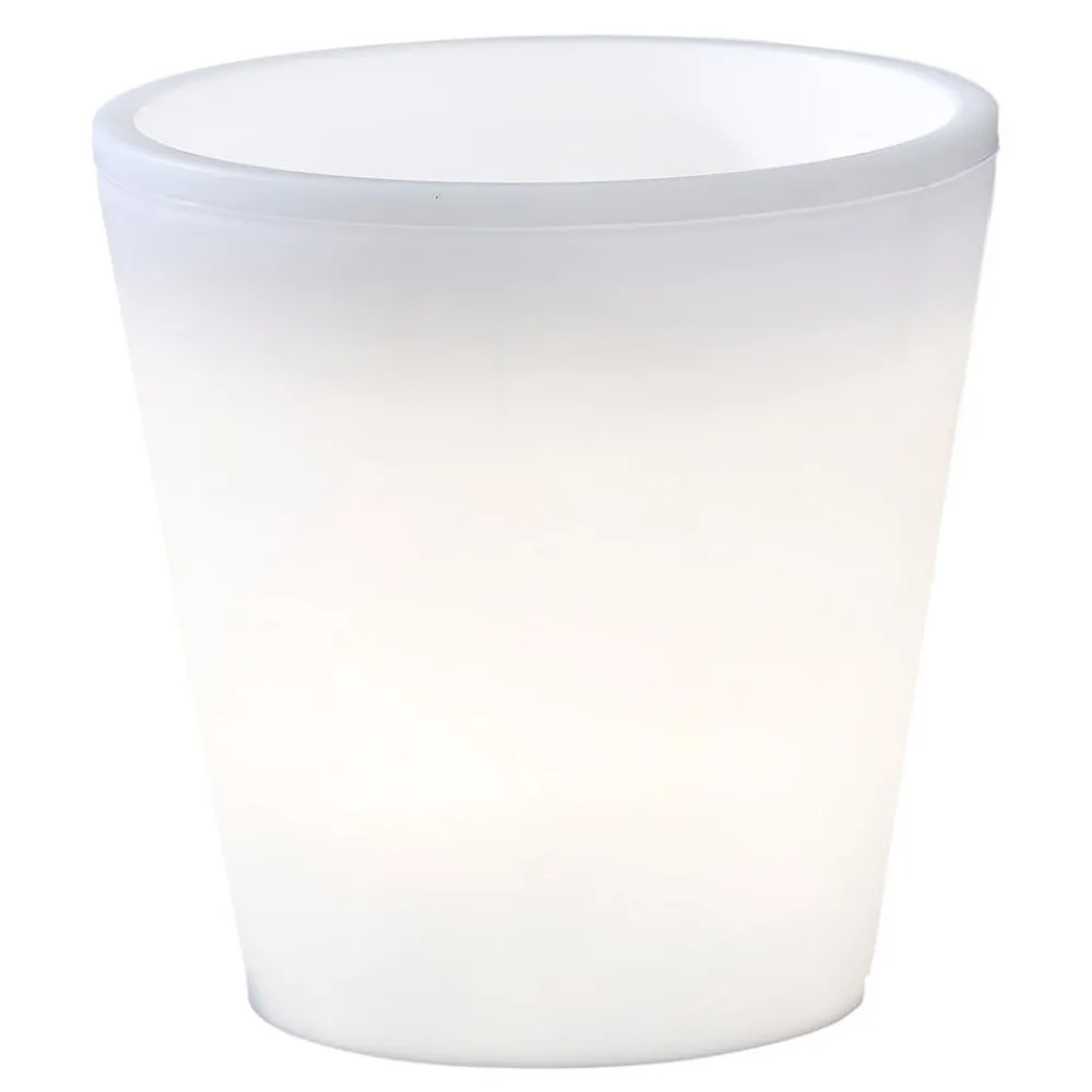 Konstsmide Assisi LED-blomsterpotte, belyst, Ø 28 cm