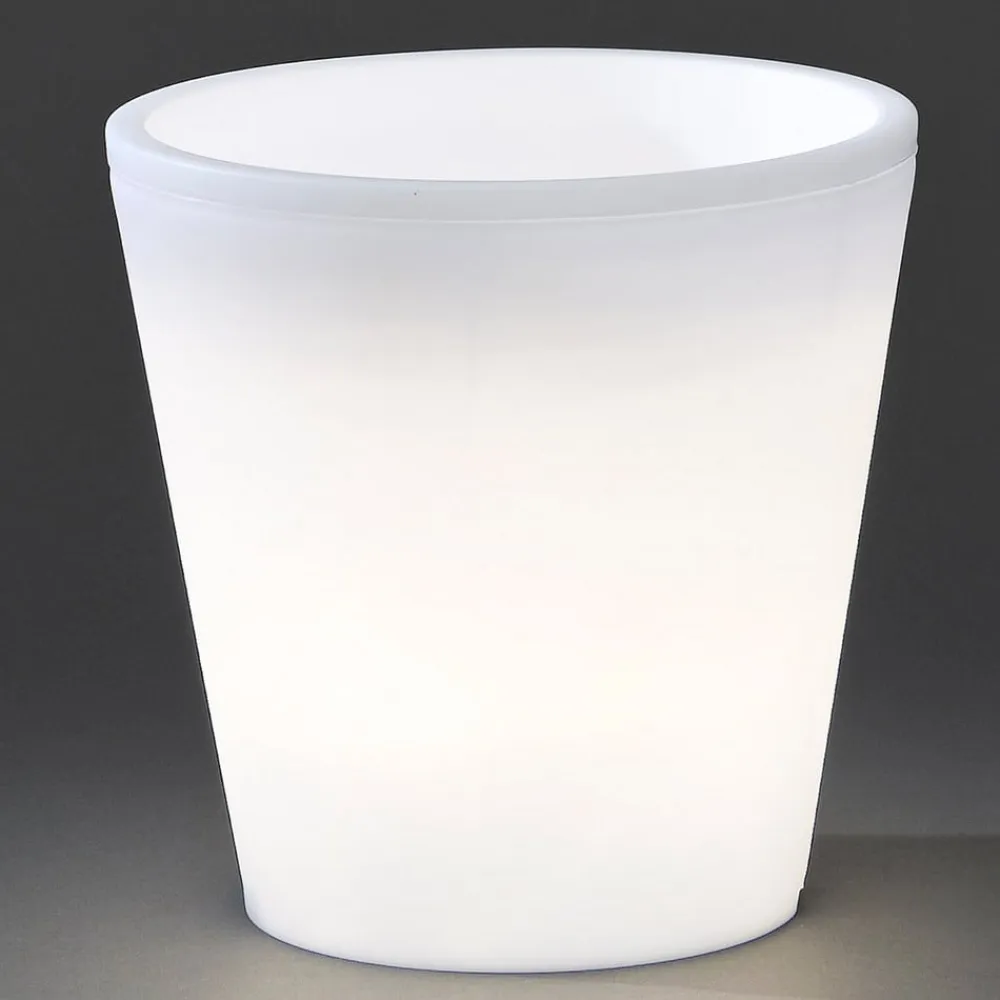 Konstsmide Assisi LED-blomsterpotte, belyst, Ø 28 cm