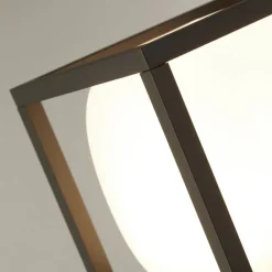 Athens LED-gadelampe, IP54, sort, højde 65 cm, metal^Searchlight Discount