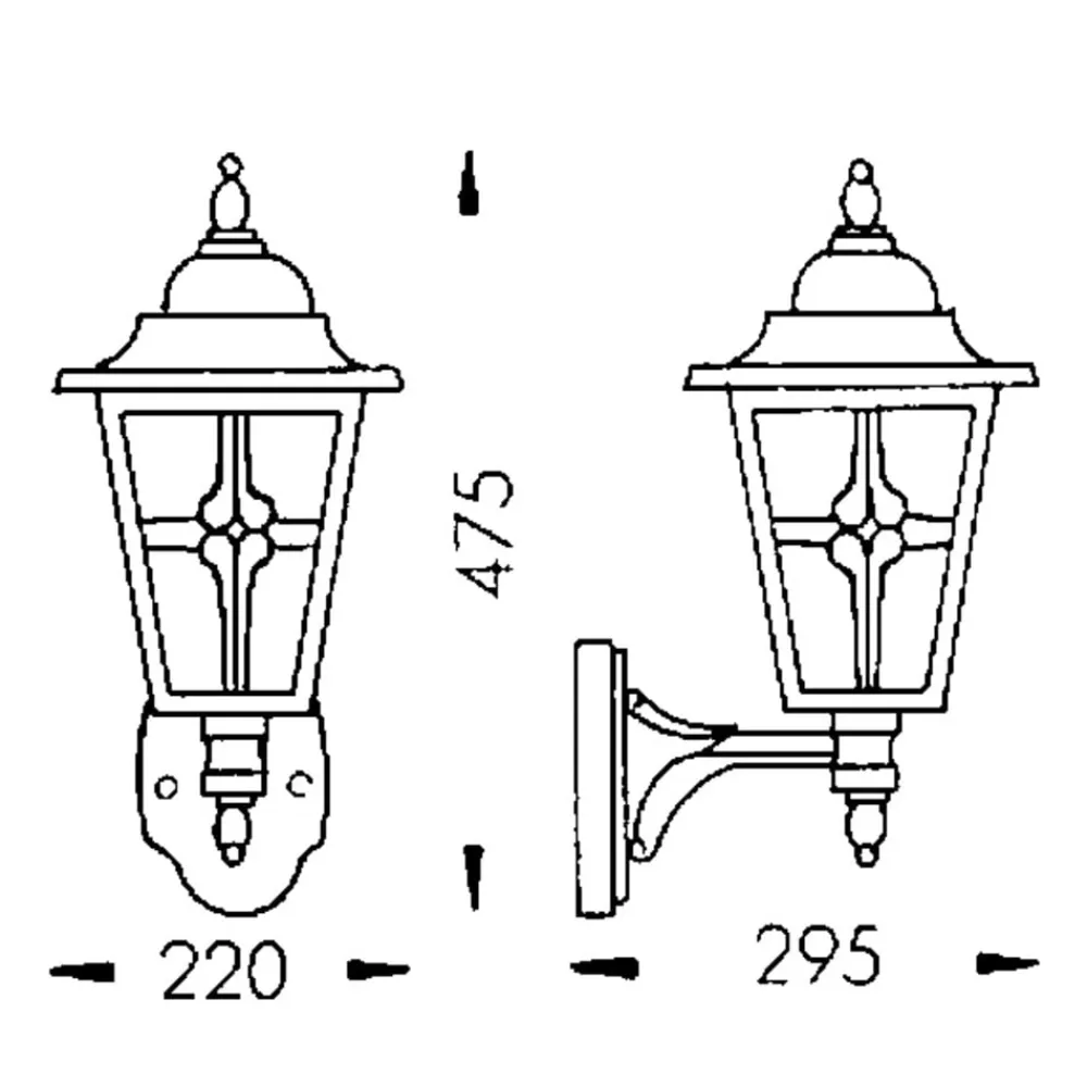 Attraktiv udendørs væglampe 763 B^Albert Leuchten