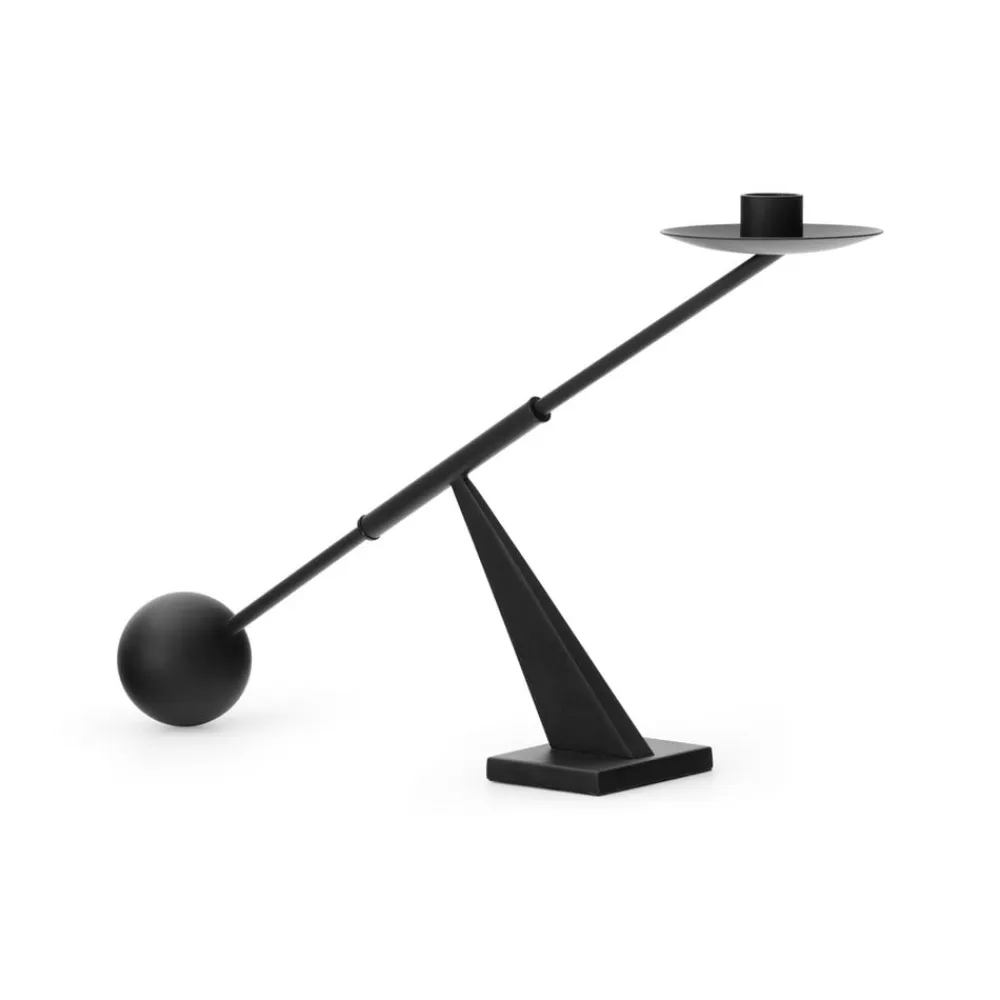 Audo Copenhagen Møbel Og Interiør>Audo lysestage Interconnect, sort, højde 25,5 cm