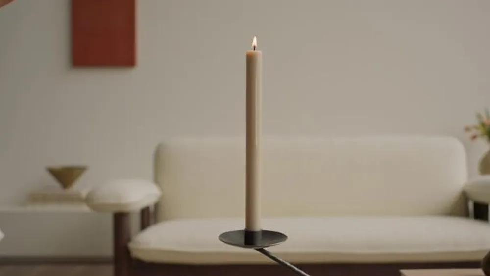 Audo Copenhagen Møbel Og Interiør>Audo lysestage Interconnect, sort, højde 25,5 cm