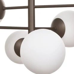 Aurora hængelampe, brun, Ø 60 cm, 6 lyskilder, glas, E14^Domiluce Sale