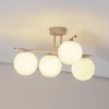 Domiluce Loftlamper>Aurora loftlampe, beige, Ø 50 cm, 4 lyskilder, glas, E14