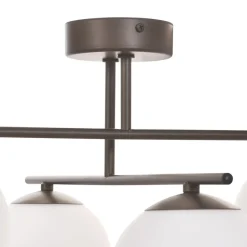 Domiluce Aurora loftlampe, brun, Ø 50 cm, 4 lyskilder, glas, E14