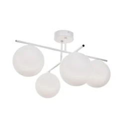 Domiluce Aurora loftlampe, hvid, Ø 50 cm, 4 lyskilder, glas, E14