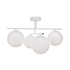 Domiluce Aurora loftlampe, hvid, Ø 50 cm, 4 lyskilder, glas, E14