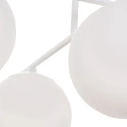 Domiluce Aurora loftlampe, hvid, Ø 50 cm, 4 lyskilder, glas, E14