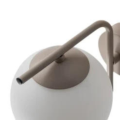 Aurora væglampe, beige, glas, 17 cm høj, kugle, E14^Domiluce Clearance
