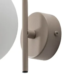 Aurora væglampe, beige, glas, 17 cm høj, kugle, E14^Domiluce Clearance
