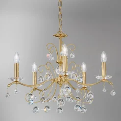 lysekrone Carmen II, glas, guldbelagt, 65 cm^austrolux New