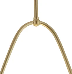 Searchlight Avalon hængelampe med glasskærm, guld