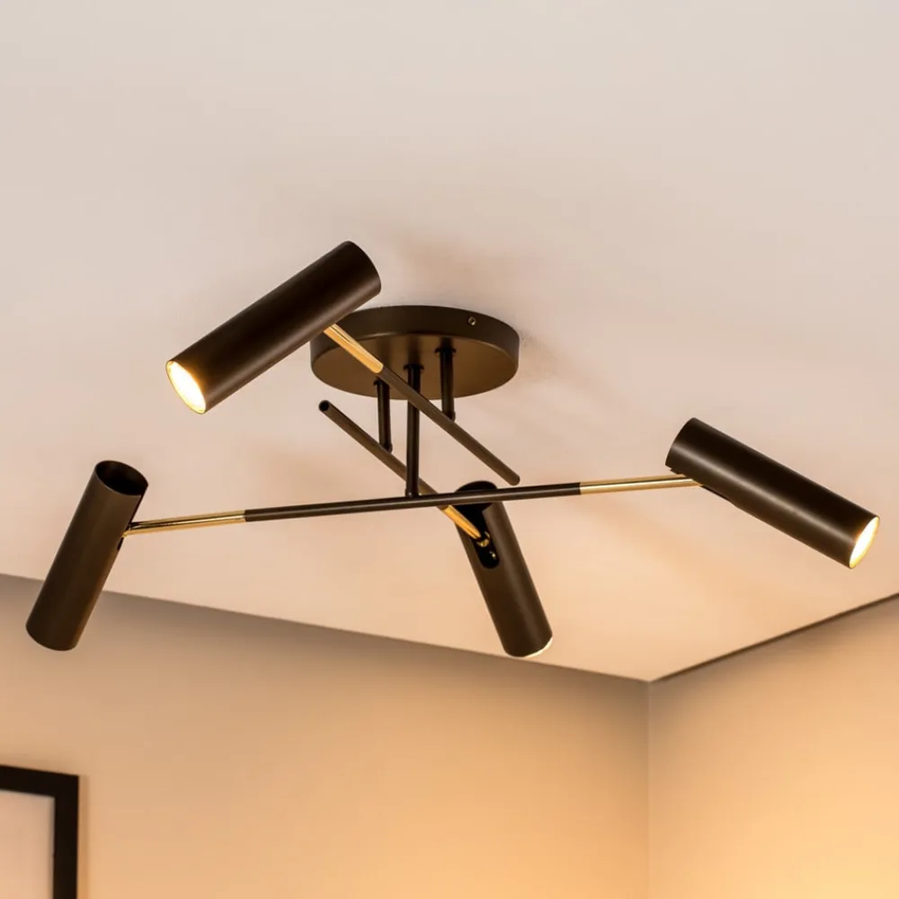 Axion loftlampe, 4 lyskilder, titanfarvet, stål^Luminex Discount