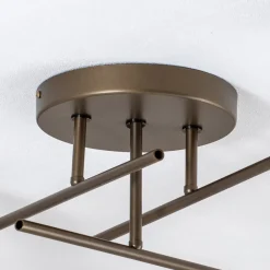 Luminex Axion loftlampe, 3 lyskilder, titanfarvet, stål