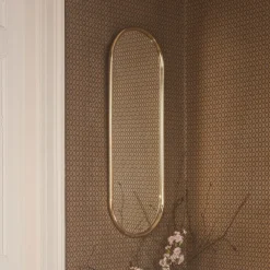 AYTM Angui-spejl, guldfarvet, højde 78 cm, glas, stål
